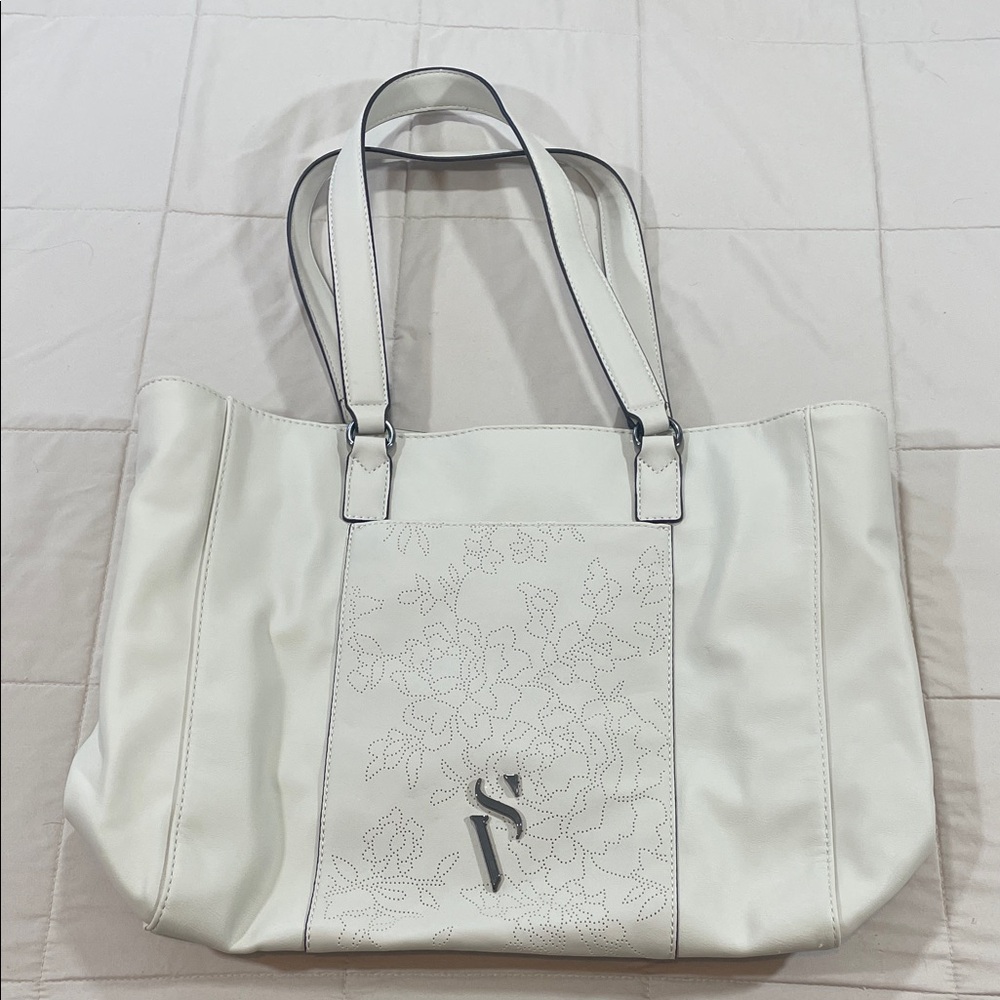 Simply Vera Vera Wang Lavey Raddix White Tote Bag